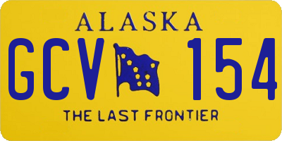 AK license plate GCV154