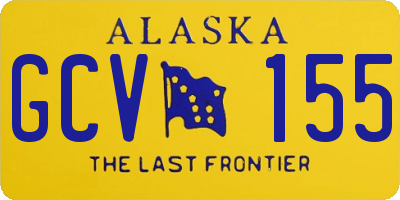 AK license plate GCV155