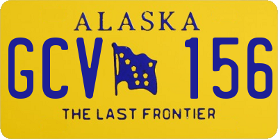 AK license plate GCV156