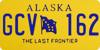 AK license plate GCV162