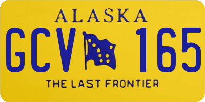 AK license plate GCV165