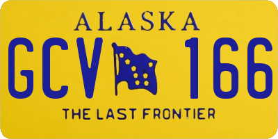 AK license plate GCV166