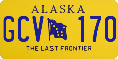 AK license plate GCV170