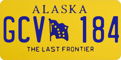 AK license plate GCV184
