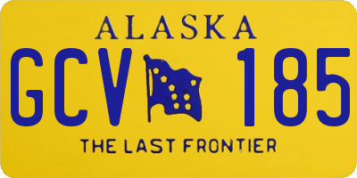 AK license plate GCV185
