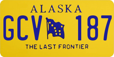 AK license plate GCV187