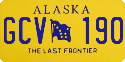 AK license plate GCV190