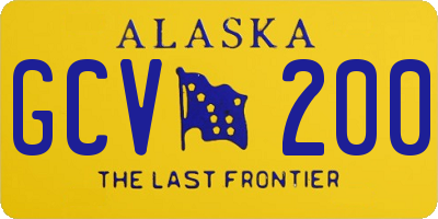 AK license plate GCV200