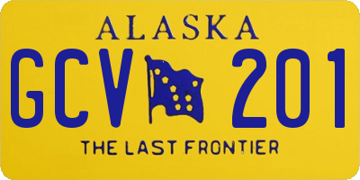 AK license plate GCV201