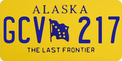 AK license plate GCV217