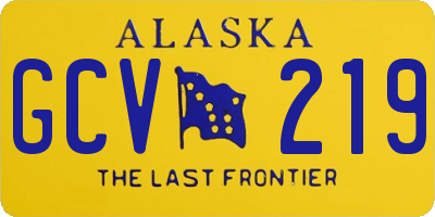 AK license plate GCV219