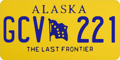 AK license plate GCV221