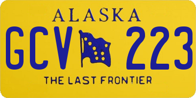 AK license plate GCV223