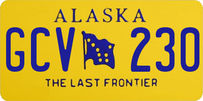 AK license plate GCV230