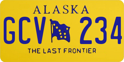 AK license plate GCV234