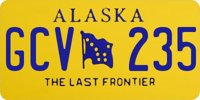 AK license plate GCV235