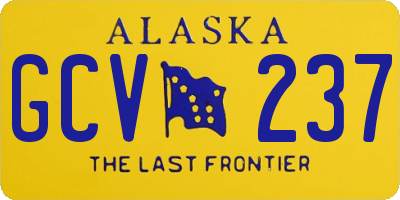 AK license plate GCV237