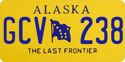 AK license plate GCV238