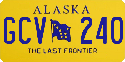AK license plate GCV240