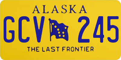AK license plate GCV245