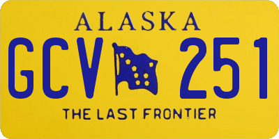 AK license plate GCV251
