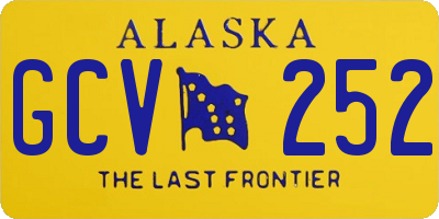 AK license plate GCV252