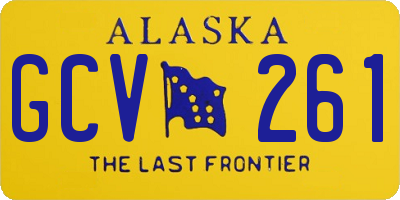 AK license plate GCV261