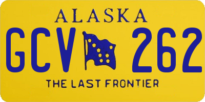 AK license plate GCV262