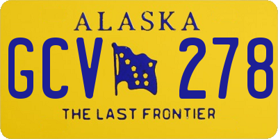AK license plate GCV278