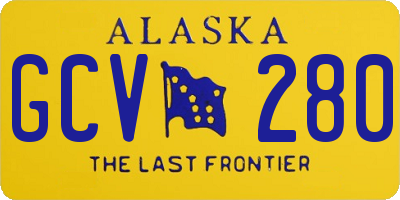 AK license plate GCV280