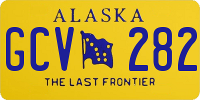 AK license plate GCV282