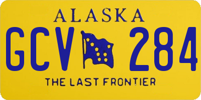 AK license plate GCV284