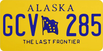 AK license plate GCV285
