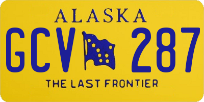 AK license plate GCV287