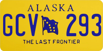 AK license plate GCV293