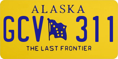 AK license plate GCV311