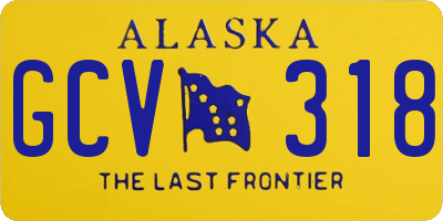 AK license plate GCV318