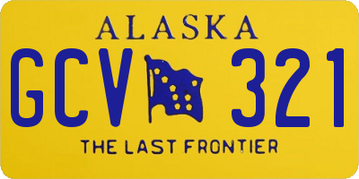 AK license plate GCV321