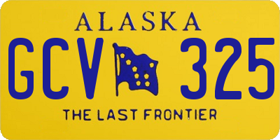 AK license plate GCV325