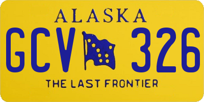 AK license plate GCV326