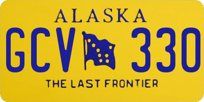 AK license plate GCV330