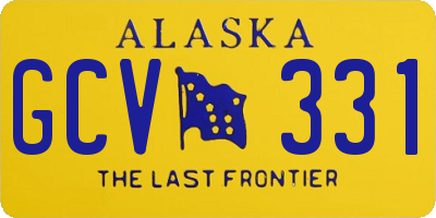 AK license plate GCV331