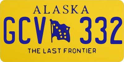 AK license plate GCV332