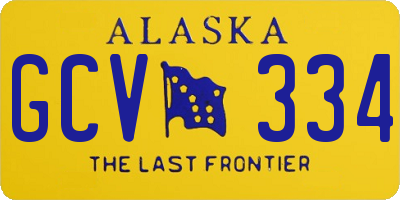 AK license plate GCV334