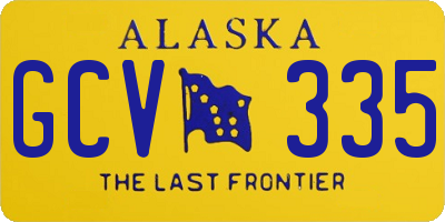 AK license plate GCV335