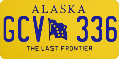 AK license plate GCV336
