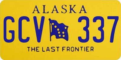 AK license plate GCV337