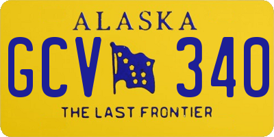 AK license plate GCV340