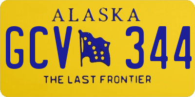 AK license plate GCV344