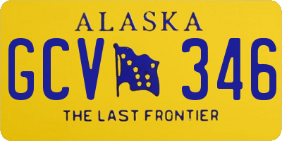 AK license plate GCV346